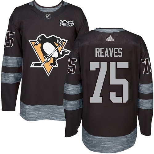 Adidas Penguins #75 Ryan Reaves Black 1917-100th Anniversary Stitched NHL Jersey - Click Image to Close